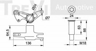 TREVI AUTOMOTIVE ta1478 -  ремонтный комплект, рычаг натяжки поликлинового ремня